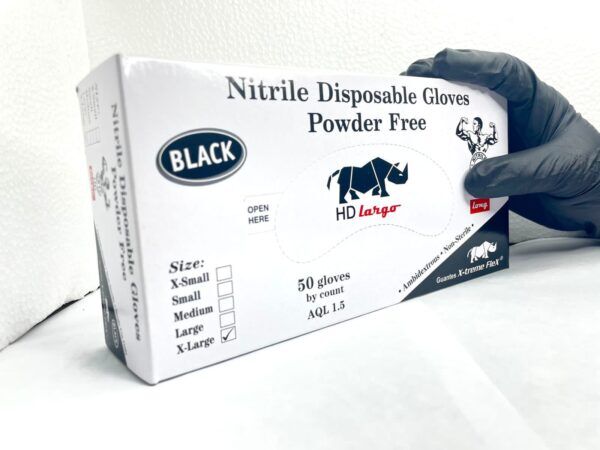 Guantes de Nitrilo negro hd