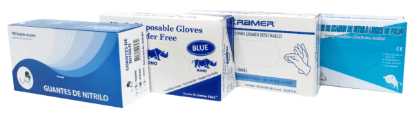 caja guantes nitrilo azul goworld